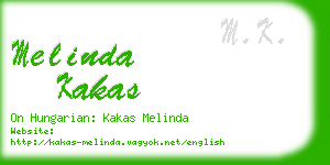 melinda kakas business card